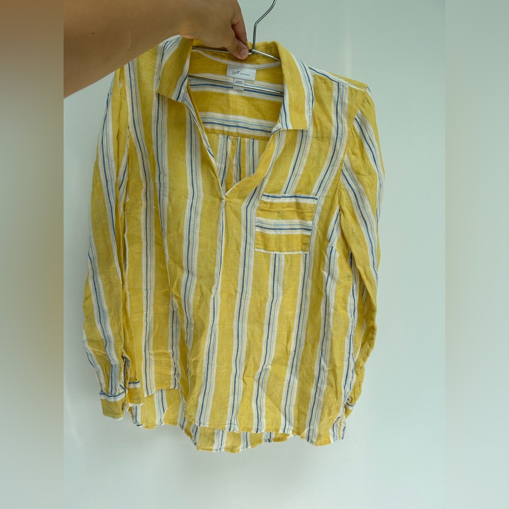 ✨J JILL LINEN SMALL P POPOVER TOP✨